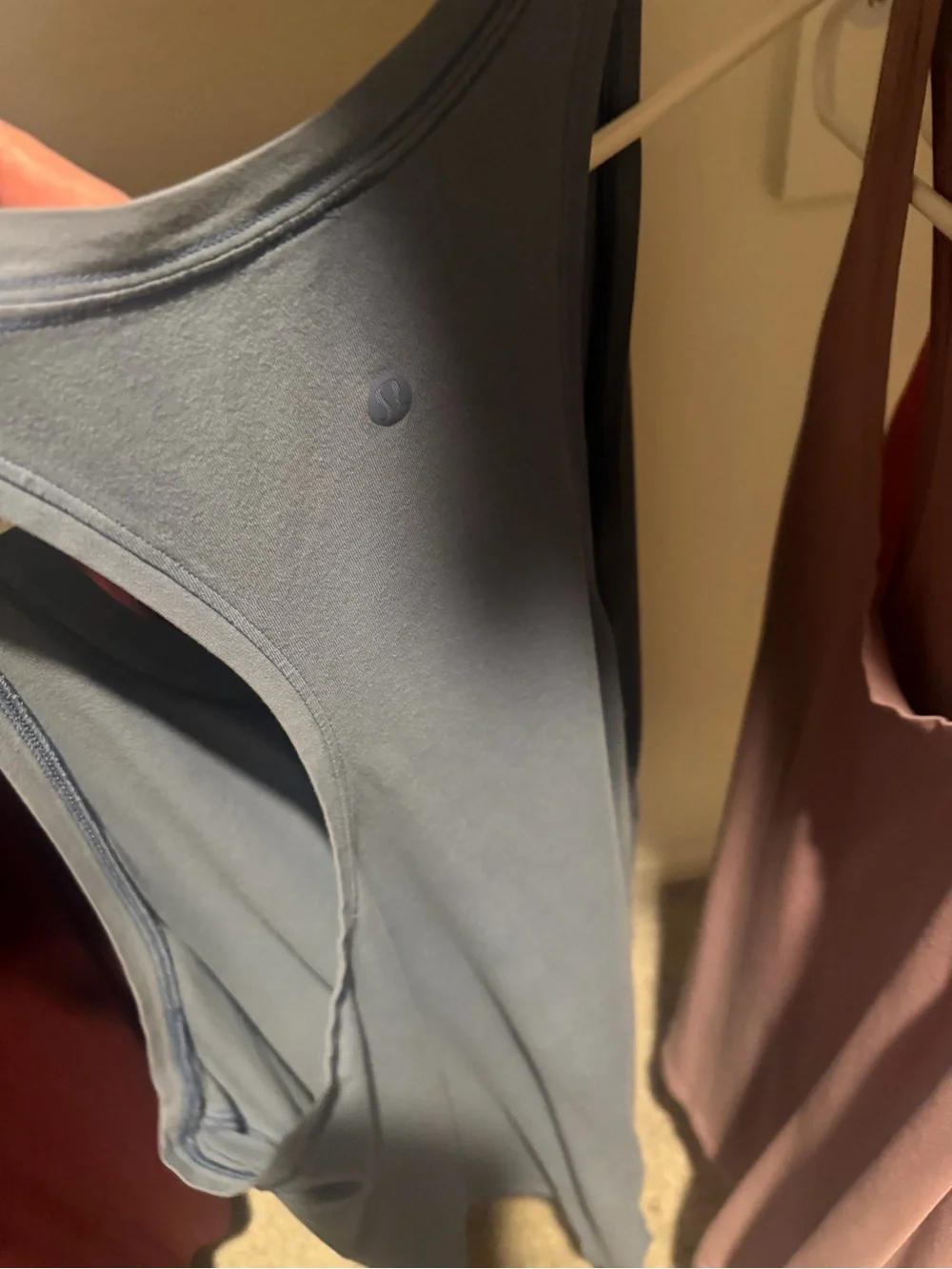 lululemon athletica Scoop Tank Top - Slate Blue, Mauve, Coral. Size 8/10
